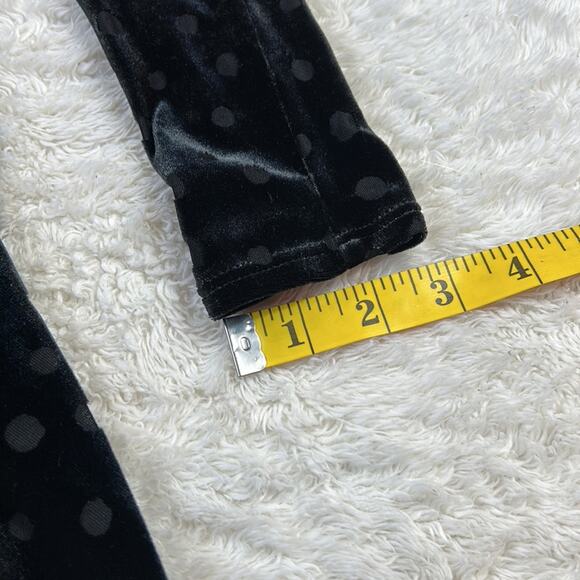 Topshop black velvet and polka dot little black cocktail party dress, size 4 - Picture 5 of 11